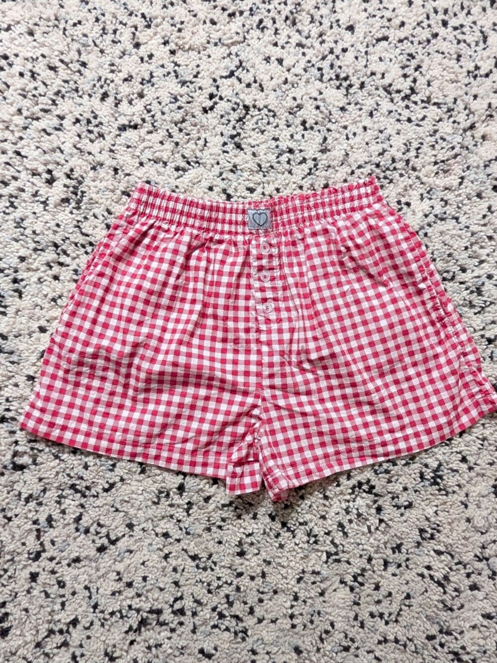 Red Gingham Women’s‎ Elastic-Waist Bermuda Shorts